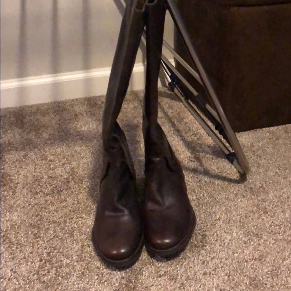 Brown Steven by Steve Madden riding boots